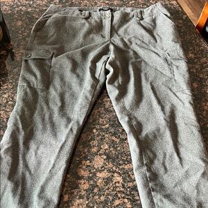 Talbots Gray Cargo style wool Pants size 14 W